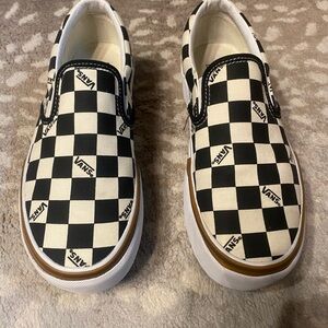 VANS stacked checkerboard slip on platform size 7.5